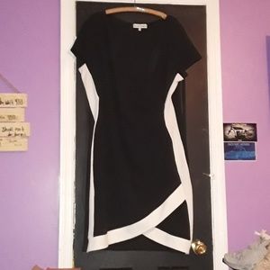 Black and White Body Con Dress